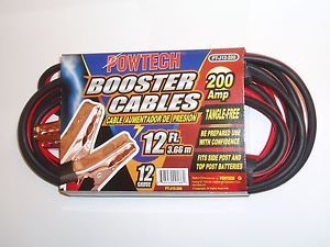 Heavy Duty 12 ft Booster Cable Jumping Cables Car Battery Power Jumper Starter