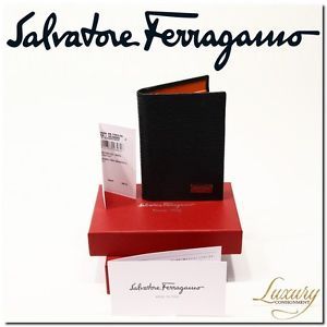 $180 New with Tags Salvatore Ferragamo Mens Leather Credit Card ID Wallet Case
