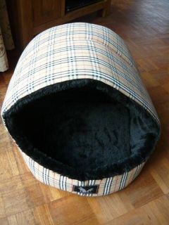 Dog Bed House Indoor Hut Igloo Kennel by Burberry