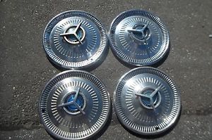 1964 Ford Fairlane Hubcaps Wheel Covers 14" Factory Hubcaps with Spinners O 12