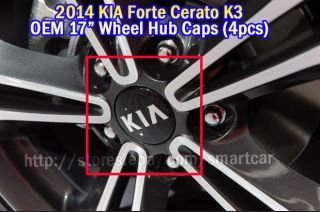 2014 Kia Forte Cerato K3 17" Wheel Hub Caps Set of 4