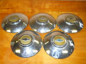 1949 1950 Vintage Chevy Bow Tie Dog Dish Hubcaps