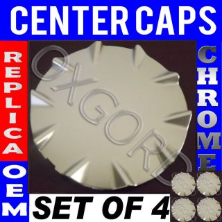 4 PC Set Chevy SSR Silver Center Caps Steel Wheels Alloy Rims Pop in Hub Cover