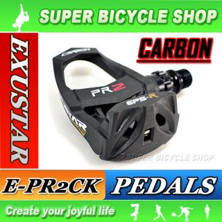 New EXUSTAR Lightweight Carbon Road Pedals E PR2CK Come with Cleat Sets Black