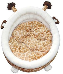 Cute Indoor Pet Cat Dog Cushion Bed Tent House Giraffe