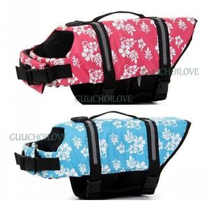Fashion Floral Pet Life Jacket for Dog Safety Vest Dog Preserver  ★