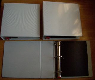 Set 3 Cardinal Easy Open Clearview D Ring 4" White Binders 4981