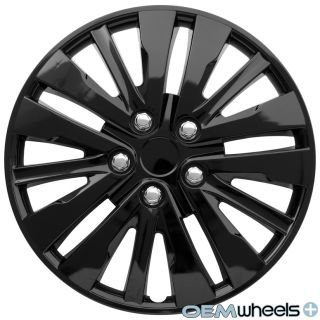4 New Gloss Black 16" Hub Caps Fits Buick Car SUV Center Wheel Covers Set