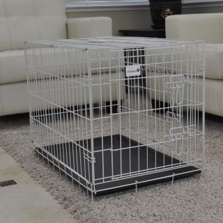 Foldable Suitcase Wire Metal Folding Pet Cage Crate Dog Cage Kennel
