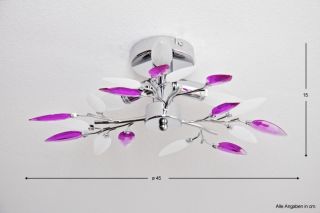 Ceiling Pendant Light Design Hanging Lamp Semi Flush Lighting Chromed New 36599