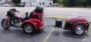 Heritage Motorcycle Trailer Cargo Touring Pull Behind Harley Bikes Triglide