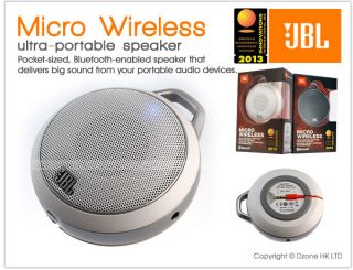 JBL Micro Wireless Bluetooth Rechargeable Speaker for iPhone Android White