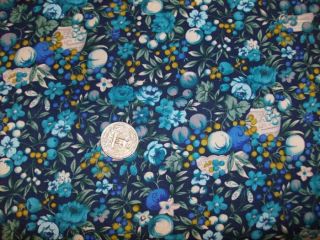 Mini Blue Turquoise Fruit Floral Fabric Valance Curtain