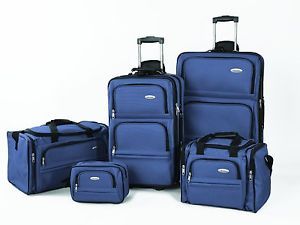 Samsonite Nested Expandable Suitcase Luggage Set 5 Pieces Blue Fast SHIP New