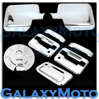 04 08 Ford F150 Chrome Mirror 2 Door Handle No Keypad w KH Tailgate Gas Cover