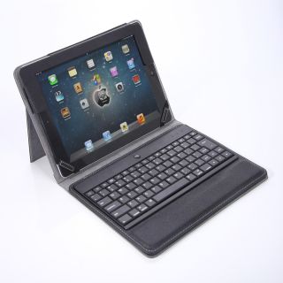 For iPad 2 New 3rd 4 Gen Black Stand Leather Case Cover with Bluetooth Keyboard