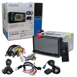 Clarion NX702 7" 2 DIN Touchscreen Car DVD CD Stereo w Bluetooth HD Radio GPS