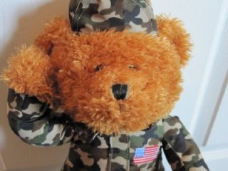 14" USMC Marine Teddy Bear Plush Stuffed Animal Neat