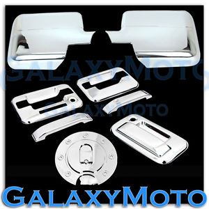 04 08 Ford F150 Chrome Mirror 2 Door Handle Keypad No PSG KH Tailgate Gas Cover
