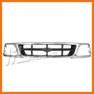 1997 1998 Ford F150 F250 4WD Truck Chrome Grille Grill Front Body Parts