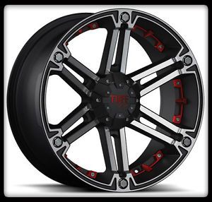 20" x 9" Tuff T01 Black Rims w 33x12 50R20LT Toyo Open Country M T Wheels Tires