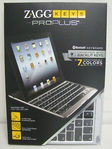 Zaggkeys ProPlus Backlit Bluetooth Keyboard Case Apple iPad 2 3rd 4th Gen