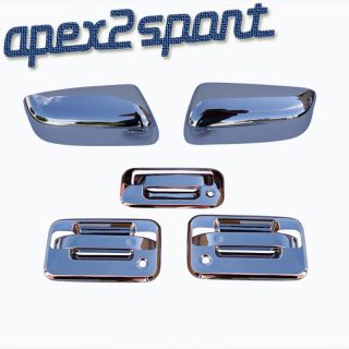 2009 2013 Ford F150 Chrome Top Half Mirror Handle Tailgate Covers Caps Set 3DRS