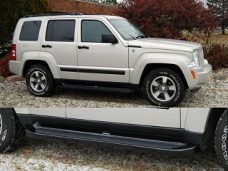Custom Molded Running Boards 2008 2012 Jeep Liberty Black Factory Style Steps
