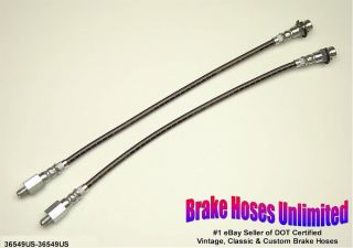 Front Stainless Brake Hoses Ford Mustang 1967 1968 1969