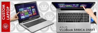 Asus Vivobook S550CA DS51T i5 3317U 16GB 500GB SSD Blu Ray Touch Ultrabook W8