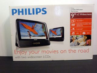 Philips Portable DVD Player 9" Dual LCD Wide Screens Car Travel