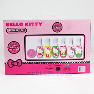 Sanrio Hello Kitty Bowling Set Pins Plastic Girls Kids Toy Ball Sports