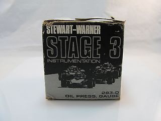 Stewart Warner Stage 3 Instrumentation Oil Pressure Gauge