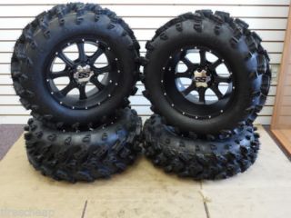 27" Kawasaki teryx Swamp Lite ATV Tire 14" ITP SS108 Black Wheel Kit