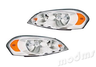 2006 2011 Chevrolet Impala Monte Carlo Clear Head Light Lamp Assembly 1 Pair