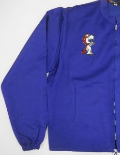 Vintage 60s Ford Mustang Zipper Front Snoopy Racing Satin Car Club Jacket M O