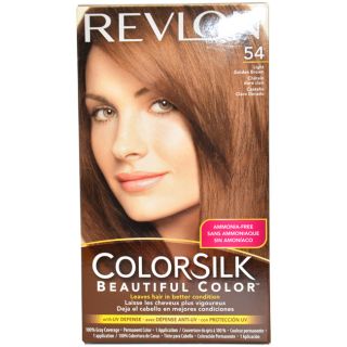 ColorSilk Beautiful Color 54 Light Golden Brown Revlon 1 Application Hair Color