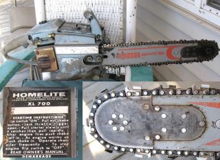 Vintage Homelite XL 700 Chainsaw Complete Good Engine Pointe Claire in Quebec