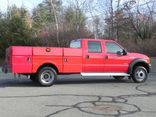 2005 Ford F 450 XL Crew Cab Utility 9ft Service Body 6 0L Powerstroke Diesel