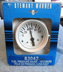 Stewart Warner Fuel Pressure Gauge 83042 0 to 100 PSI Electric 2 1 16"