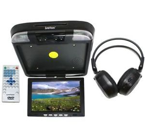 11" Overhead Roof Mounted Monitor with DVD Player IR FM Transmitter Card Reader