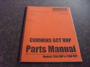 Champion 720A 726A VHP Motor Grader Cummins 6ct Engine Parts Book Catalog Manual