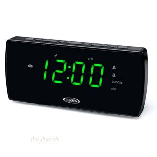 Jensen JCR 230 Am FM Dual Alarm Clock Radio w Aux Input Battery Backup New