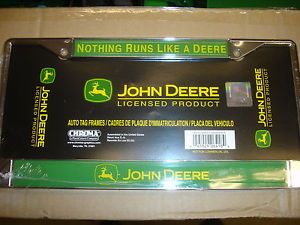 John Deere Chroma Graphics Nothing Runs Like A Deere License Plate Frame