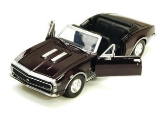 1967 Chevrolet Camaro SS Motormax Diecast 1 24 Scale Black w White Hood Stripe