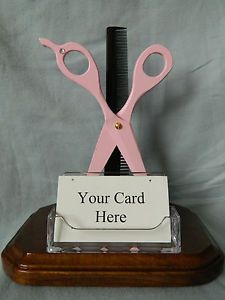 Hair Dresser Business Card Holder Scissors Stylist Supplies Beauty Salon Spa
