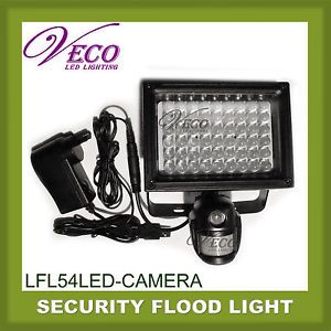 54 LED Flood Light Lamp Outdoor Waterproof Security Video Camera Infrared Sensor