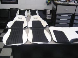 2002 35th Anniversary Chevy Camaro SS White w Black Inserts Leather Seat Covers