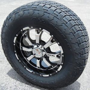 17" Black MKW Wheels Rims Nitto Terra Grappler Tires Silverado GMC Sierra Tacoma
