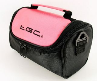 TGC Baby Pink Black Camera Case for Rollei SLR Bridge Cameras Camcorders